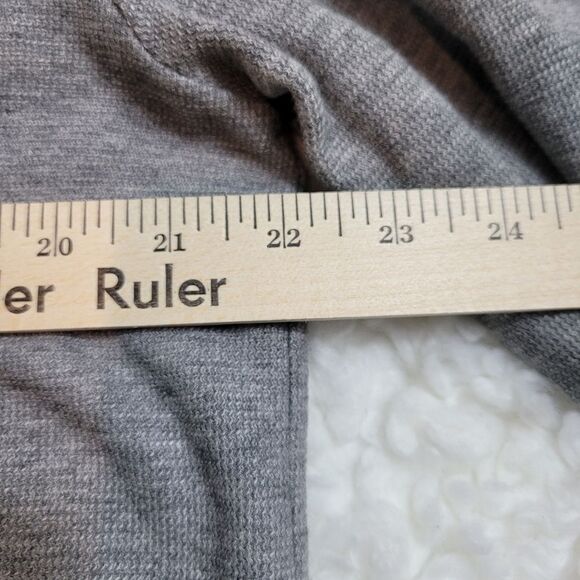 Theory Myhlo Hoodie Mens Size XL  Waffle-Knit Gray Cotton-Blend  2 Way  Zip-Up - Picture 7 of 10